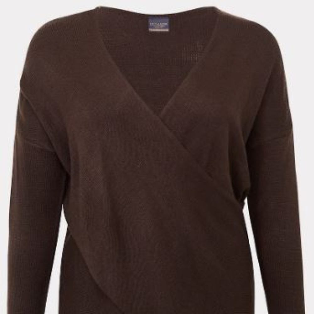 Outlander Brown Crisscross Sweater (Torrid Size 6)
